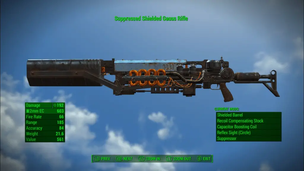 Gauss rifle fallout 4