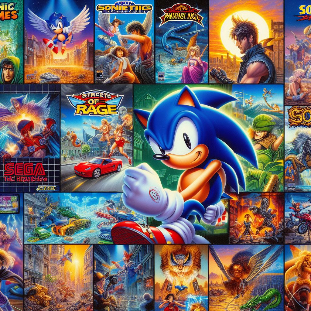 this image contains several images of sega games of the related blog.