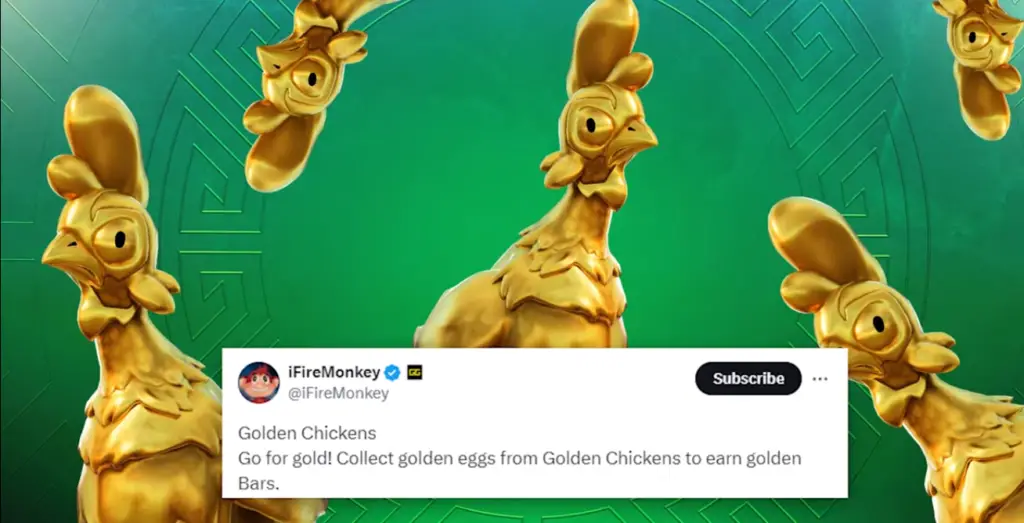 Golden chickens in fortnite season 2